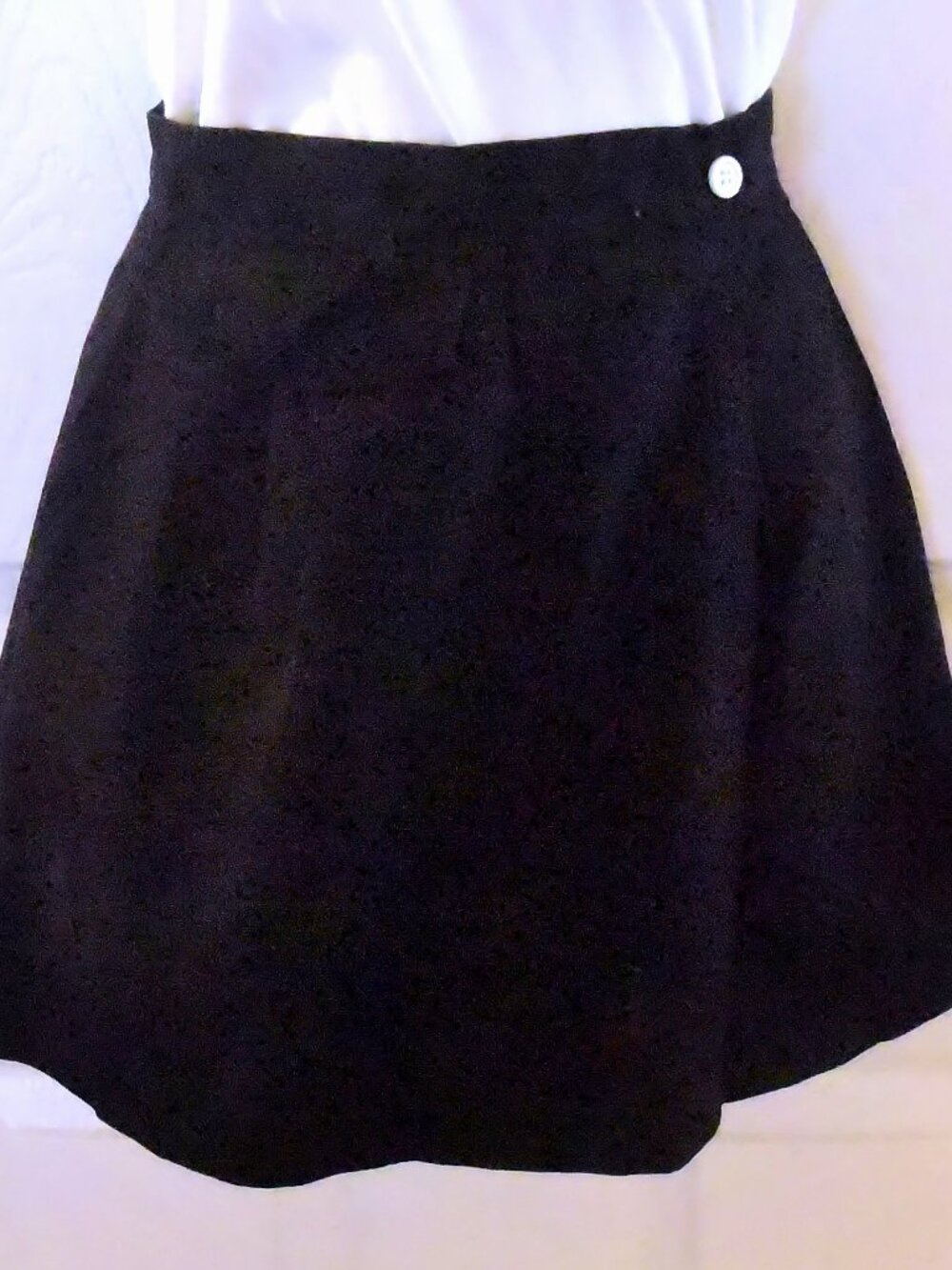 VTG 70's Black Cotton Blend Short Culotte XXS Tennis Golf by Whats in a Name